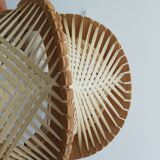1960s wooden wall light sconce