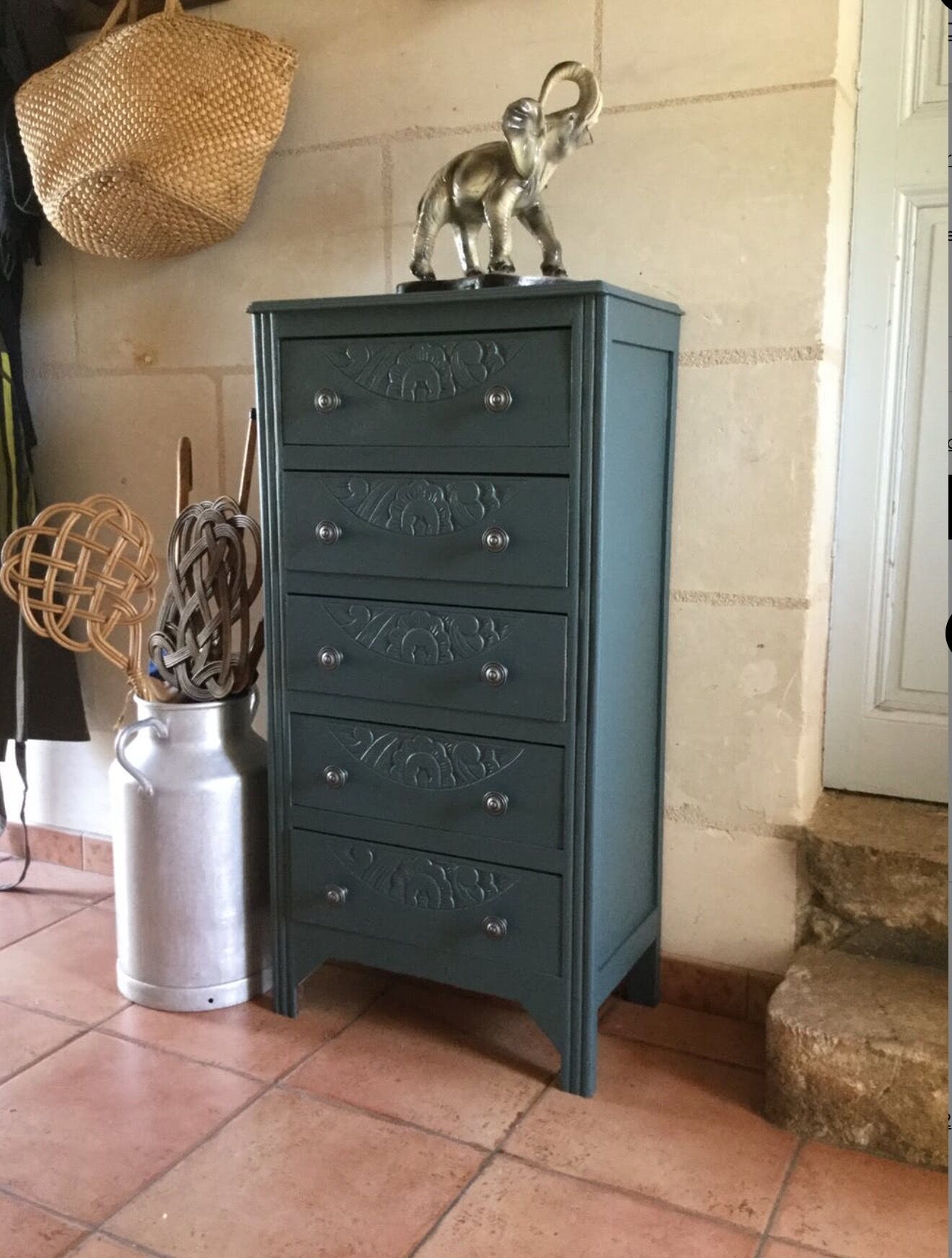 Art Deco blue dresser