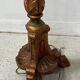 Lampadaire en bois sculpté polychrome XX siècle