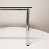 Table d'appoint en chrome et verre, 1979
