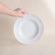 White ceramic twisted dinnerware set