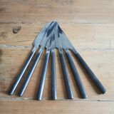 Service of 6 stainless steel and steel knives