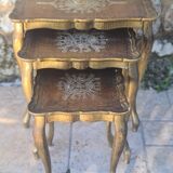 Painted wooden nesting table