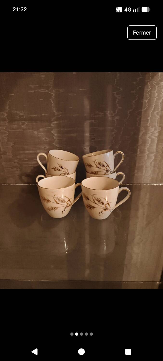Bavarian porcelain cups