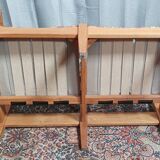 Vintage oak 2 seater bench and footrest