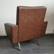 Fauteuil en skaï marron vintage