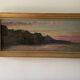 Marius Reynaud (1860 - 1935) "Algerian coastline at sunset" oil on wood