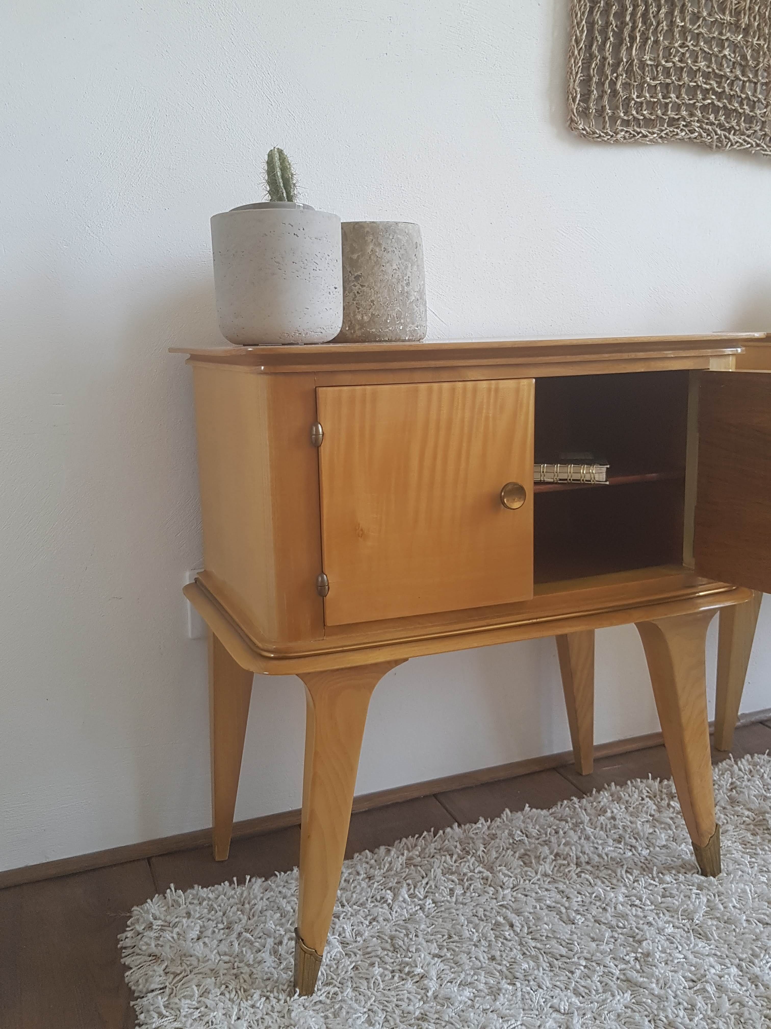 Pair of bedside tables-compass-circa 1960-Scandinavian spirit