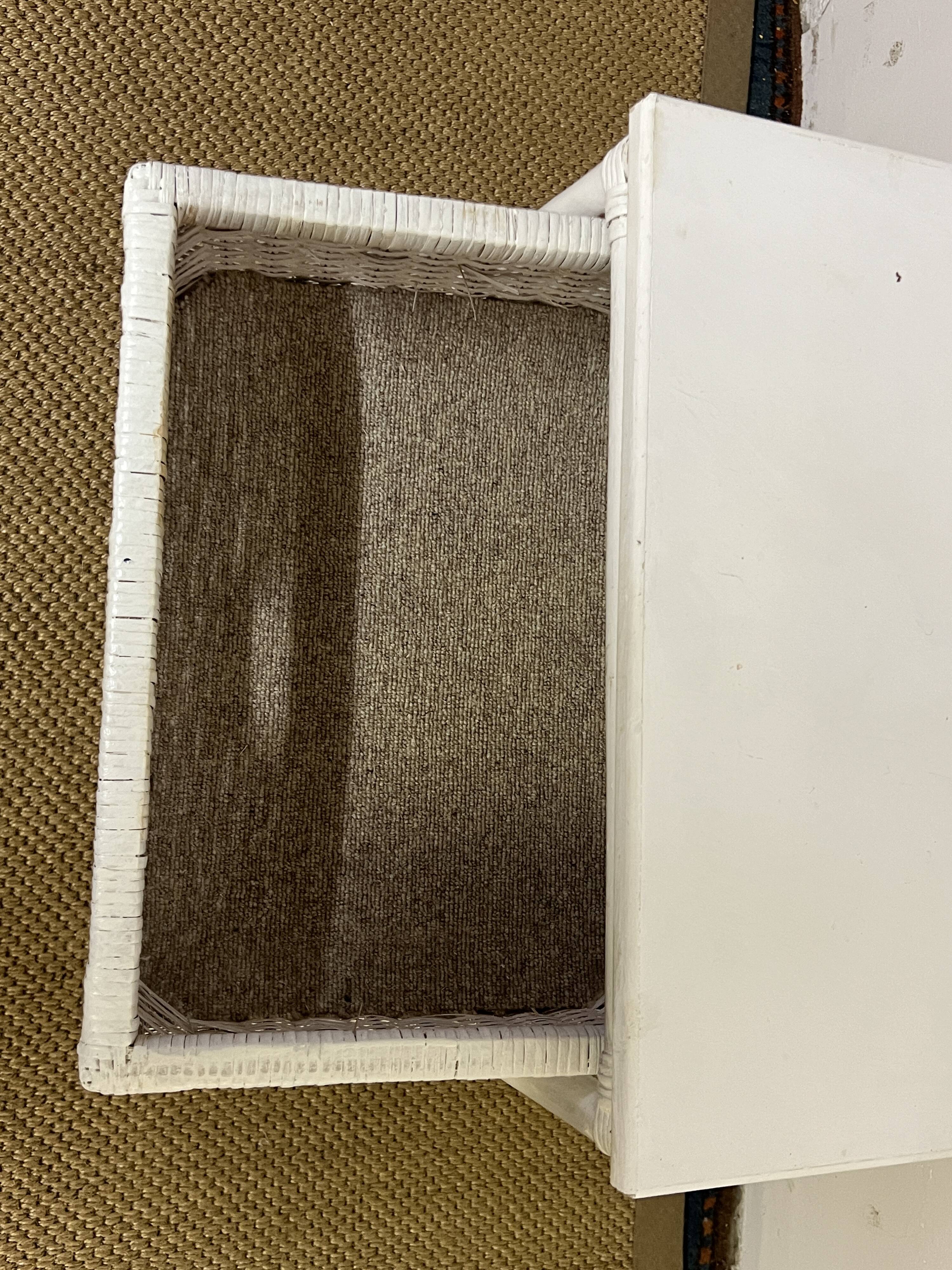 Vintage rattan storage unit, 3 drawers