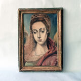 Peinture à l'huile d'une madone