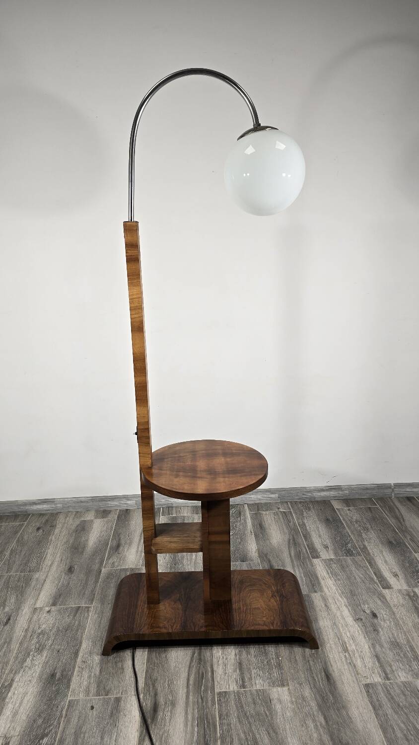 Art Deco Floor Lamp in Wood