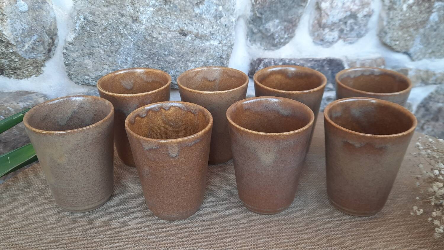 Stoneware glass tumbler