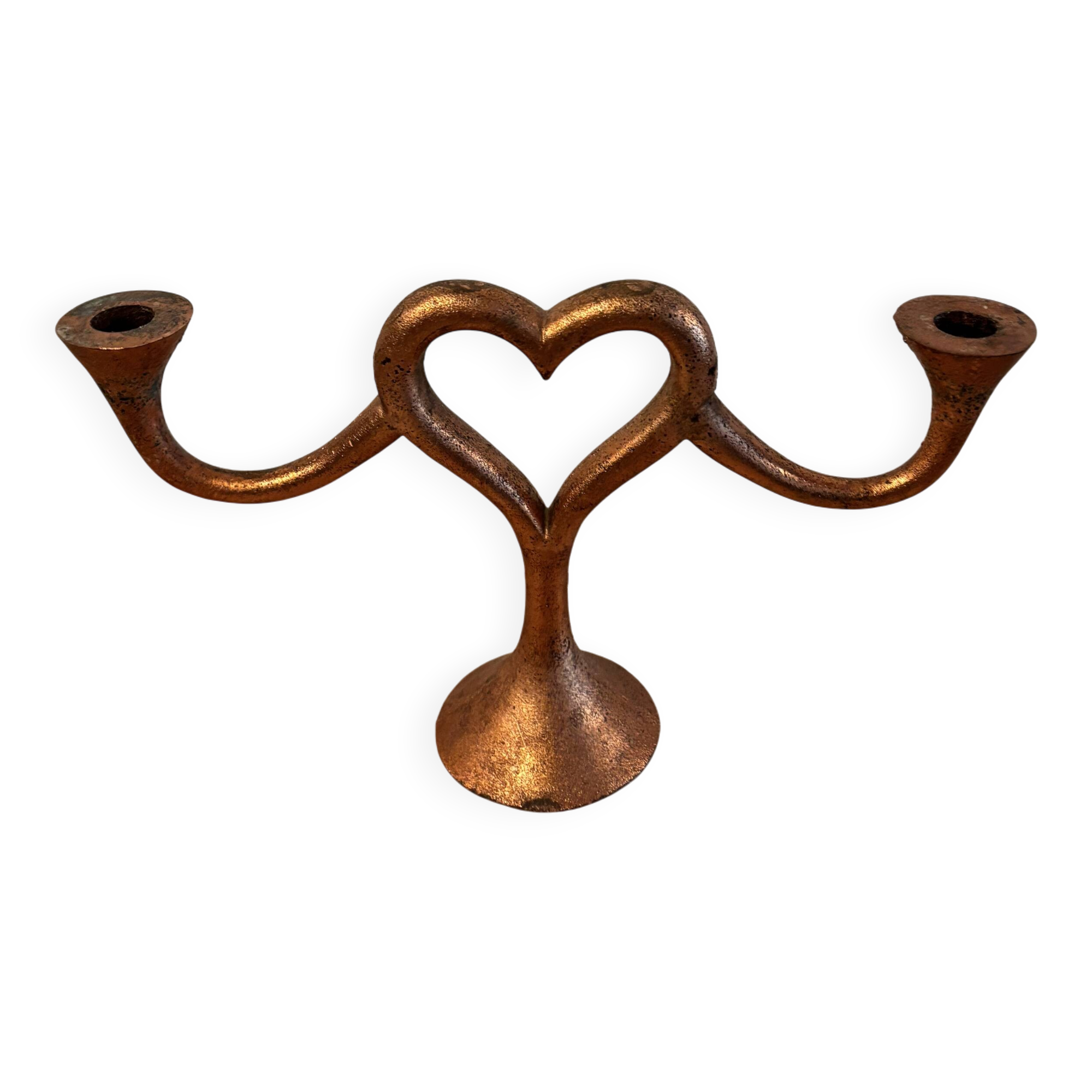 Copper heart chandelier