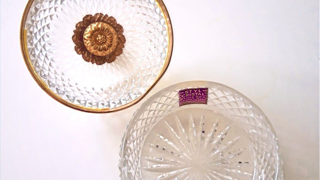 Crystal and gilded bronze candy box