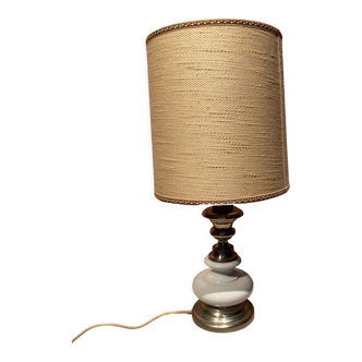 Table lamp in ceramic and metal