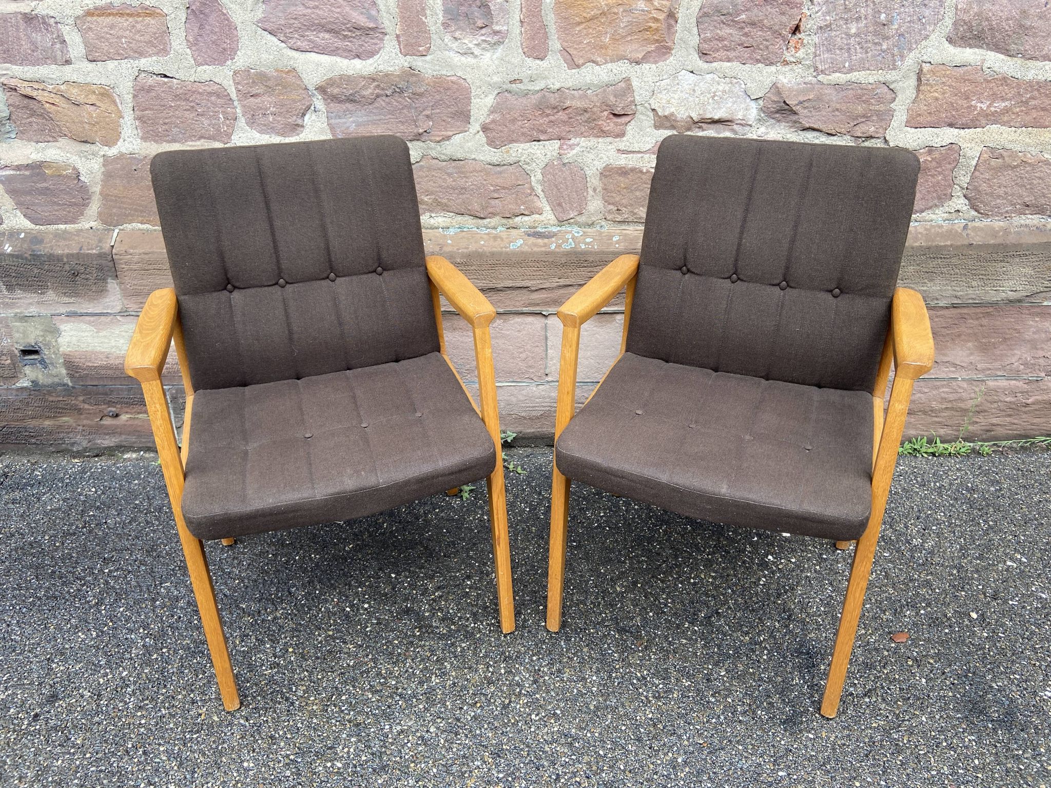 Pair of armchairs scandinavian lounge chairs 60s fröscher kg