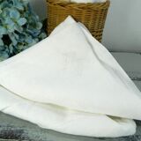 Set of 6 large damask napkins with monogram