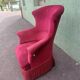 Red velvet armchair