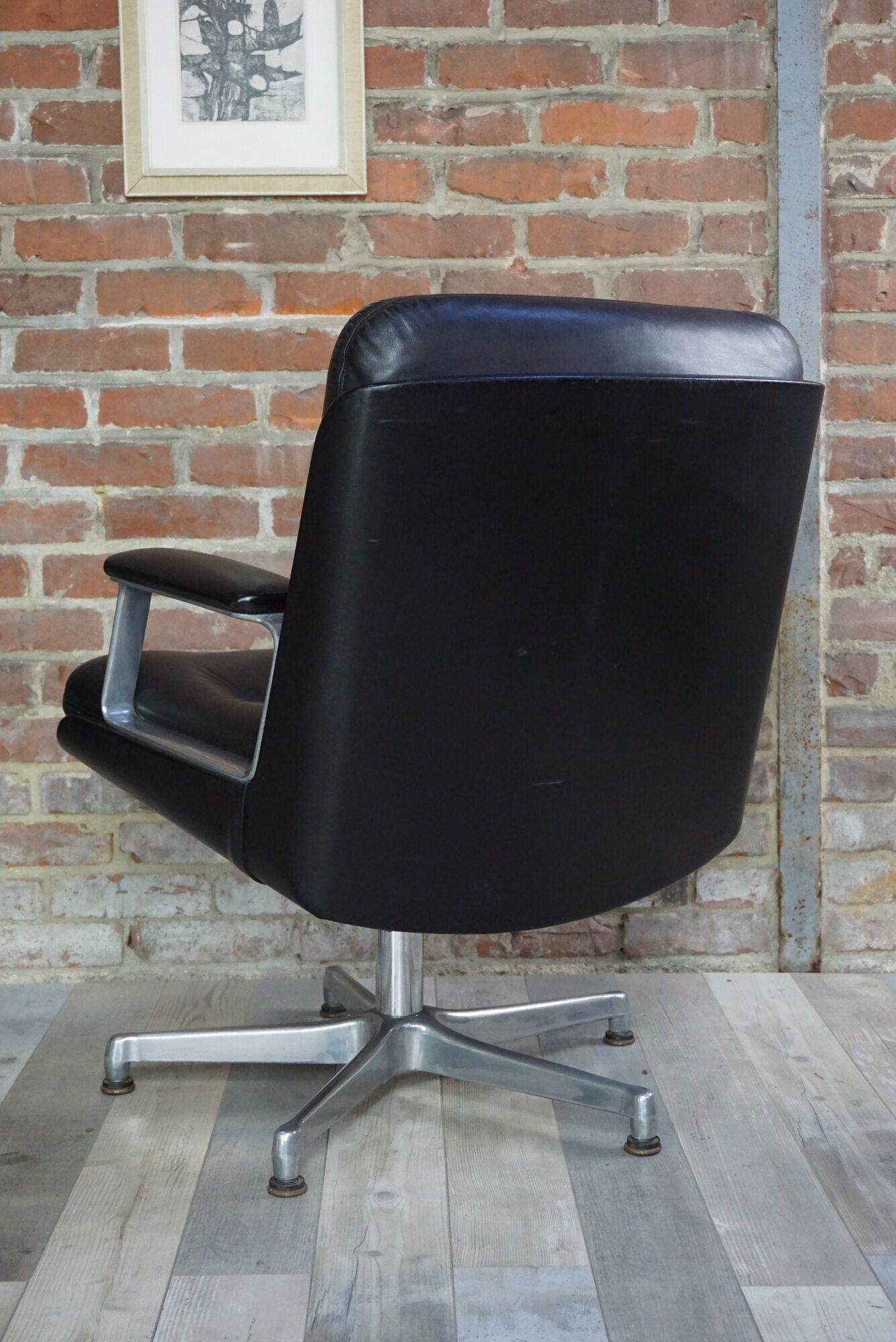 Fauteuil de bureau en cuir " Vaghi "design italien