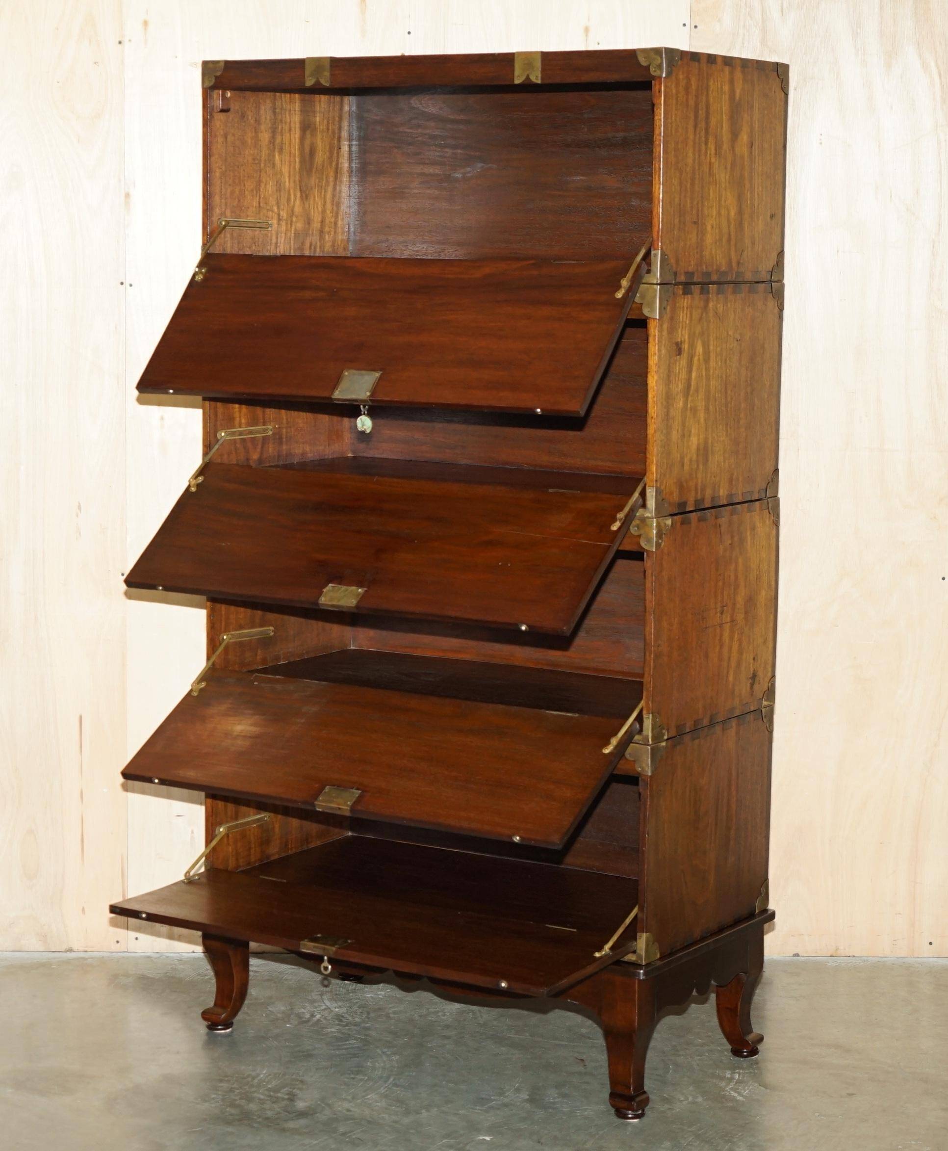 Four stackable Chinese campaign chests, circa 1880.