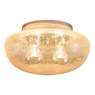 Bubble glass and chrome ceiling lamp