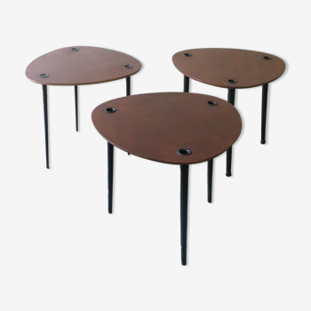 Tripod trundle tables model "Partroy" by Pierre Cruège