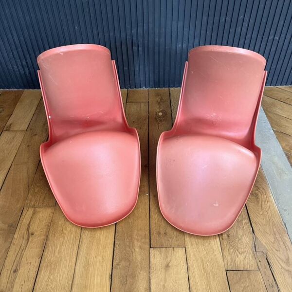 Paire de chaises enfant de Verner Panton