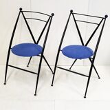 Pair of vintage 1980 folding chairs