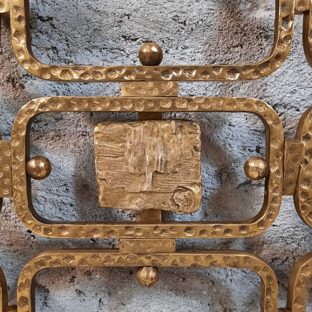 1960s / 70s bed design in gilded brass.