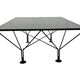 Vintage Coffee Table With Smoked Glass 80's Design