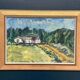 Swedish Oil on Canvas "Landskap" by Kersti Flyckt, Vintage & Framed 59×43cm