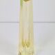 Citrine Drop Cut Engraved Glass Vase by Antonin Drobnik for ZBS, 1960s