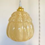 Double pendant light with Clichy glass globe