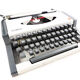Typewriter, olympia traveller luxury  white