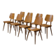 Set of 8 oak chairs from the 1960s.