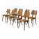 Set of 8 oak chairs from the 1960s.