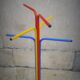 Vintage standing coatrack