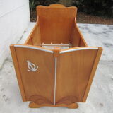 Child bed wood shape bow of boat