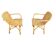 Pair of rattan armchairs 1970