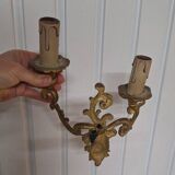 2 antique gold wall lights