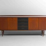Minimalist sideboard in warm teak by Van Pelt, Belgium 1960s