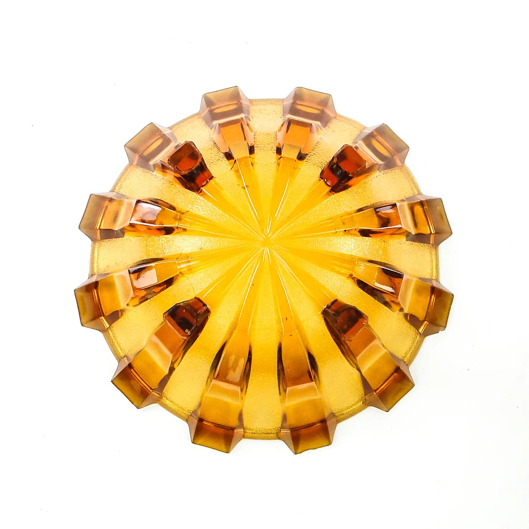 Bol à fruits Art Déco, en verre, Val Saint Lambert, Belgique, années 1950