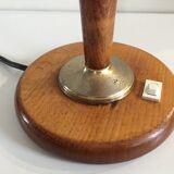 Chic wooden office lampe 1960
