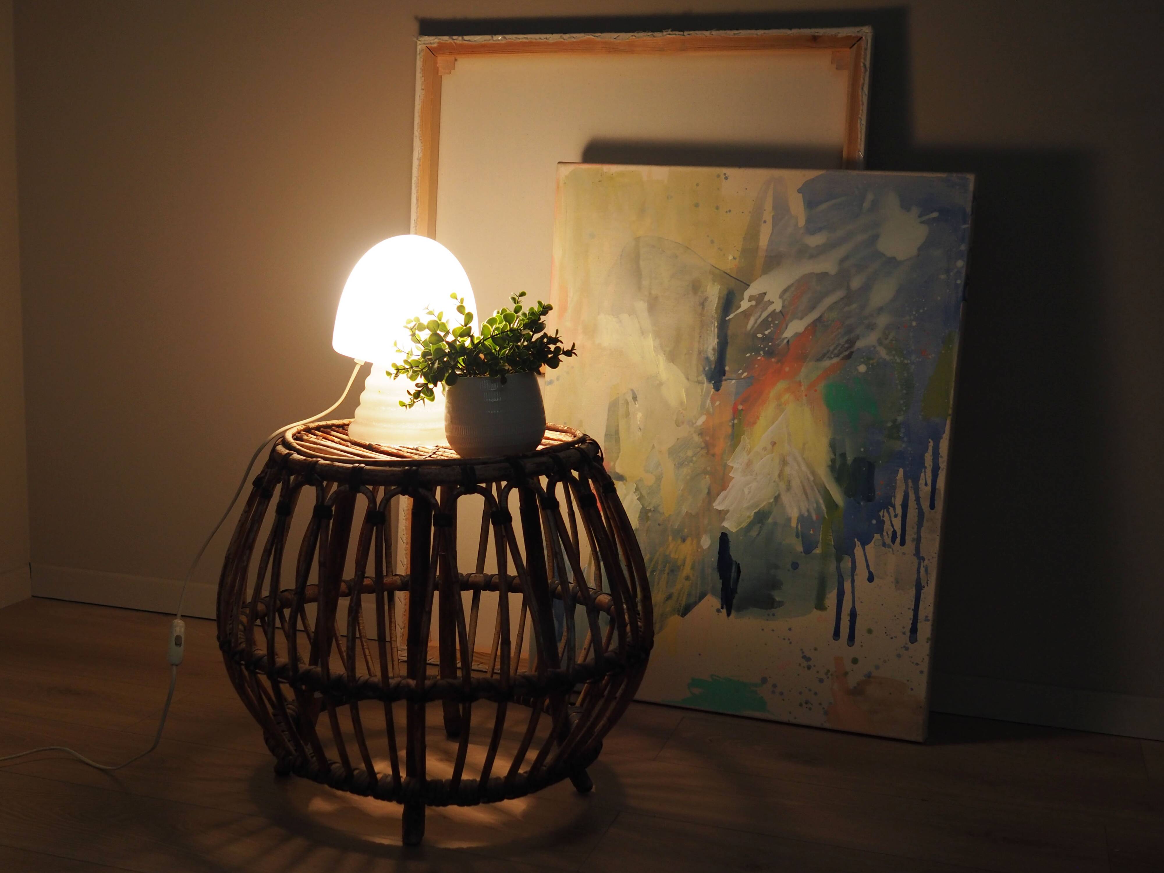 Mushroom bedside lamp, Danish design, 1970s, production: Denmark