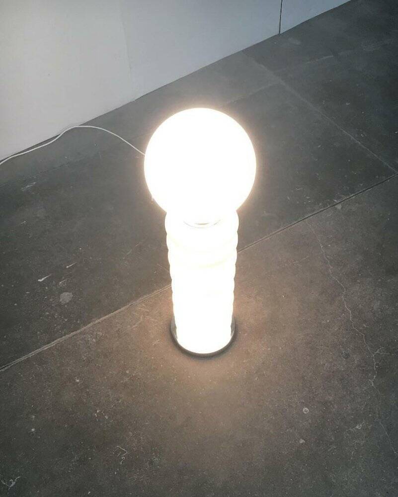 Mid-century space age glass floor lamp by Carlo Nason for JBS, 1960s.