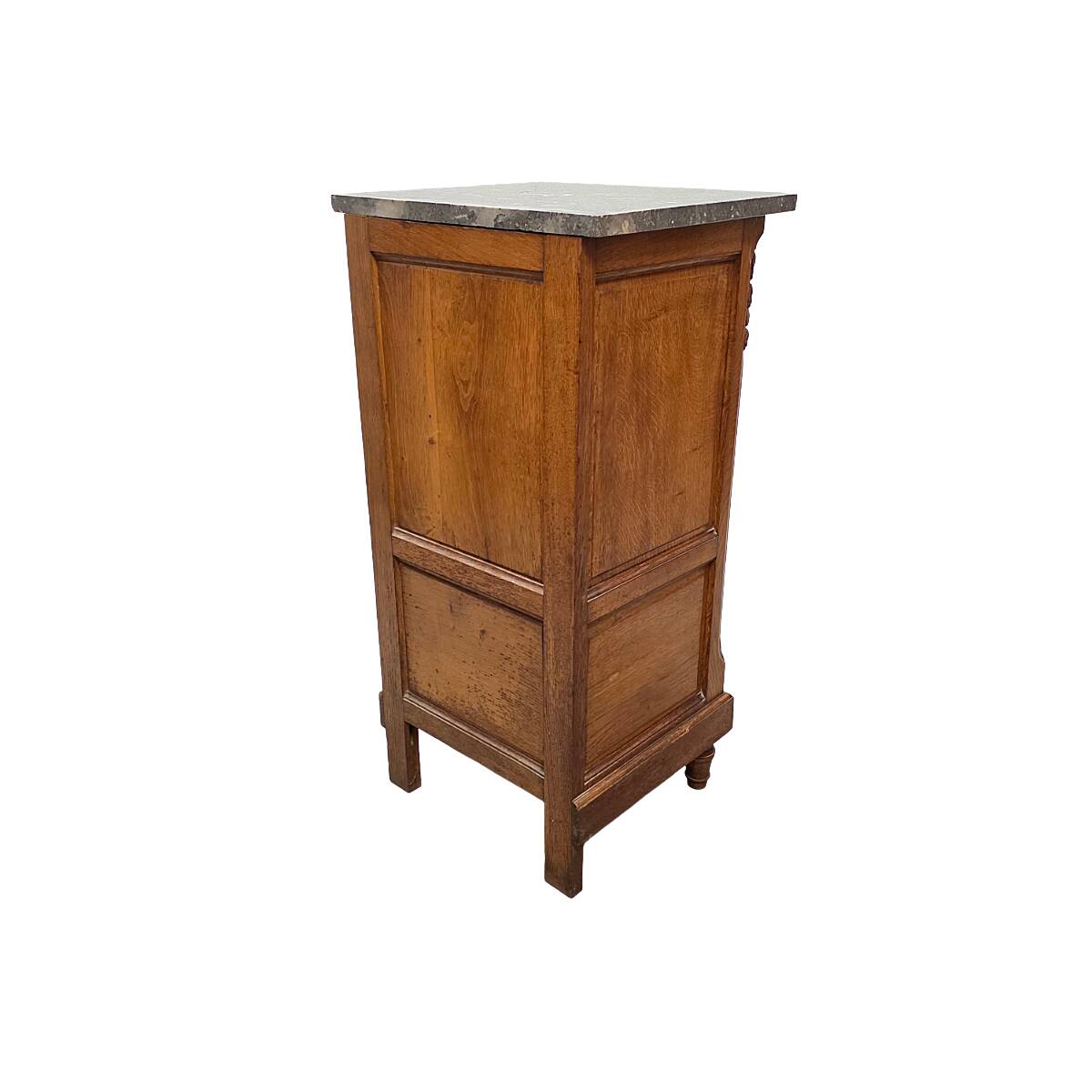 Table de chevet française en chêne, fin des années 1800