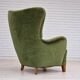 1960s, danish design, velour relax chair with footstool, original condition.