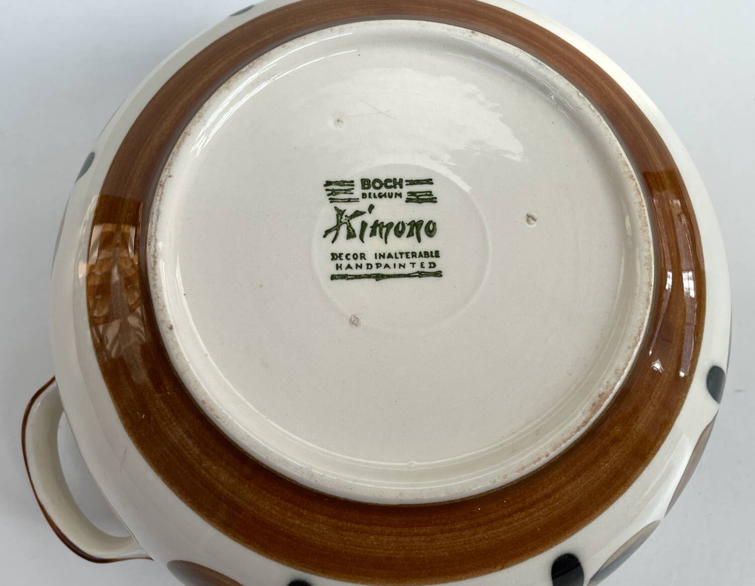 Vintage Boch "Kimono" cache-pot in earthenware – Belgium, 1950s