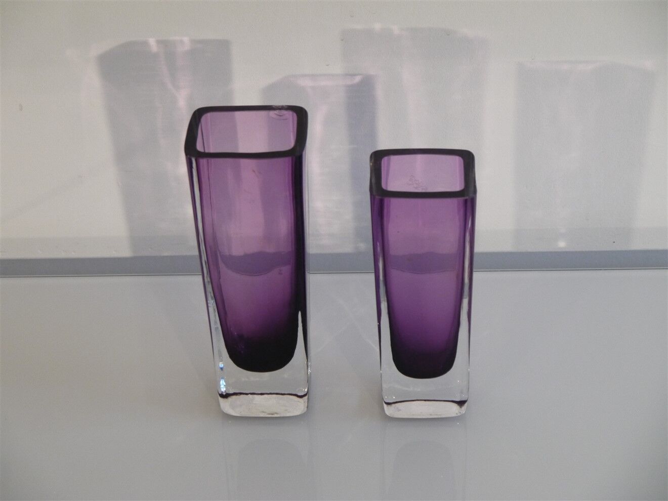 Paire de vases scandinave Sommerso 1960