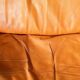 60s cognac leather designer armchair, mid-century modern leather lounge chair.